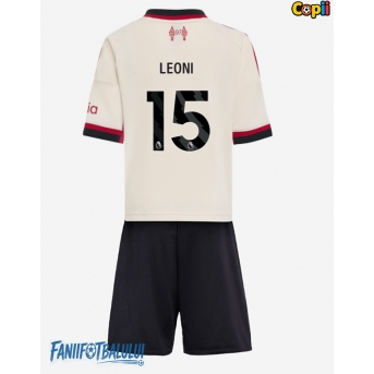 Liverpool Giovanni Leoni #15 Echipament de Fotbal Replică 2025-26 Copii Deplasare (+ Șorturi)
